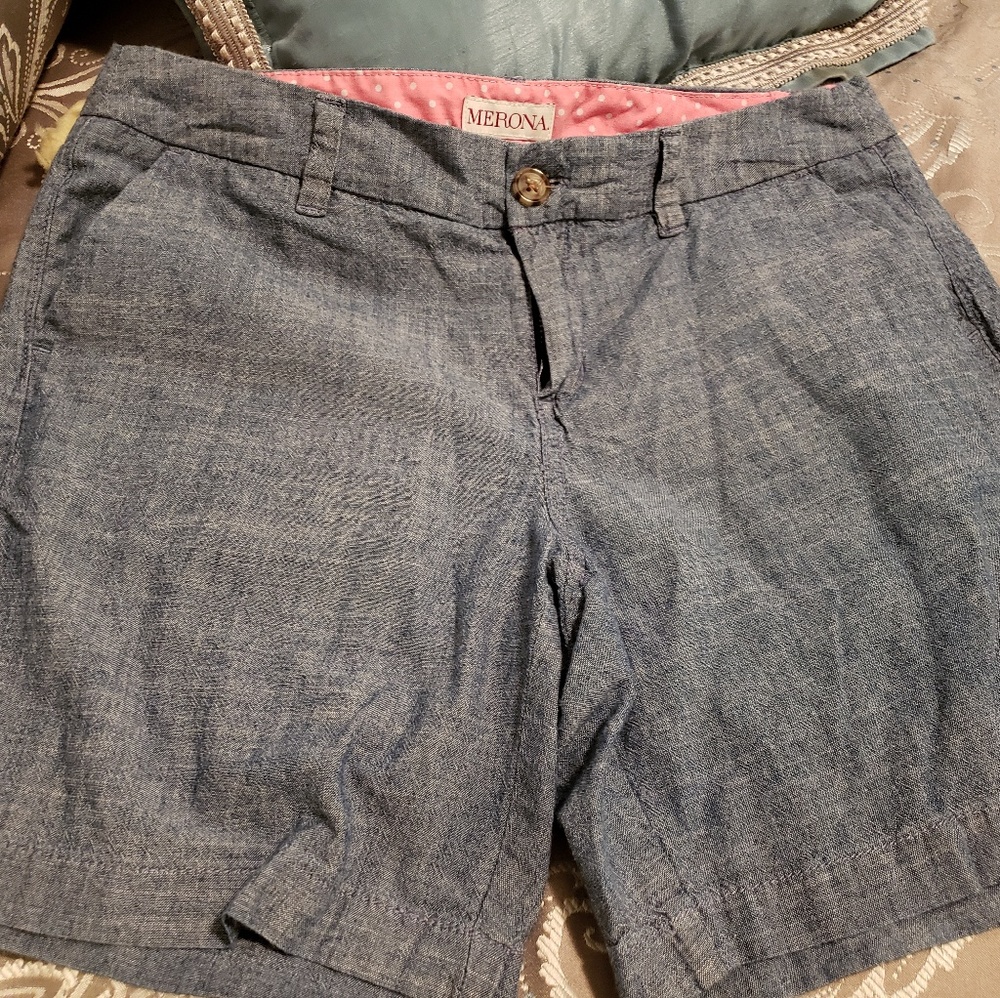 Chambray Shorts